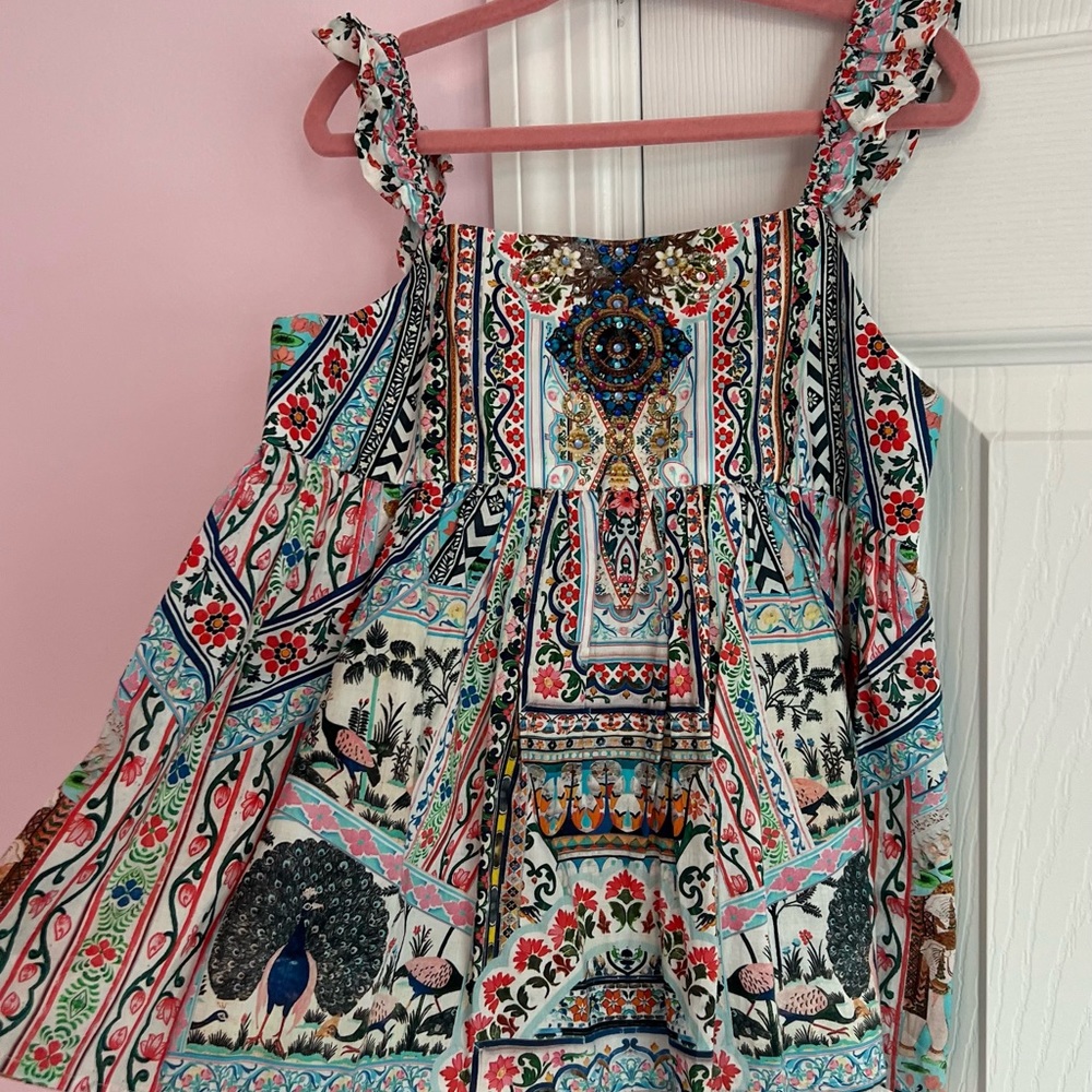 Camilla beaded ruffle sleeve top
